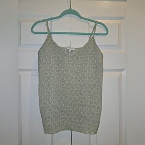 Chico's Green Patterned Tank Top
